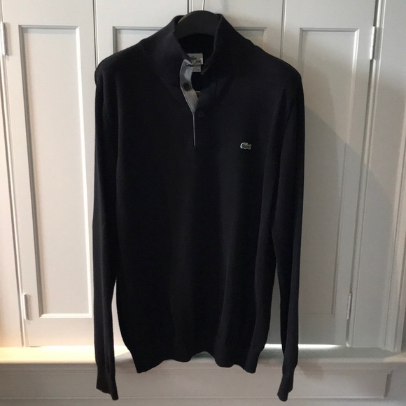 Lacoste Black Pullover Sweater - Picture 1 of 5